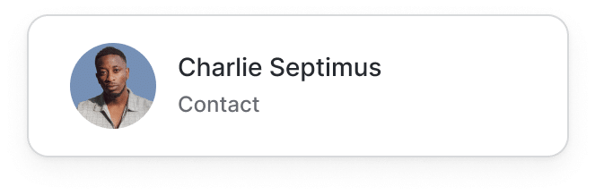 contact cards on the Crowded banking platform
