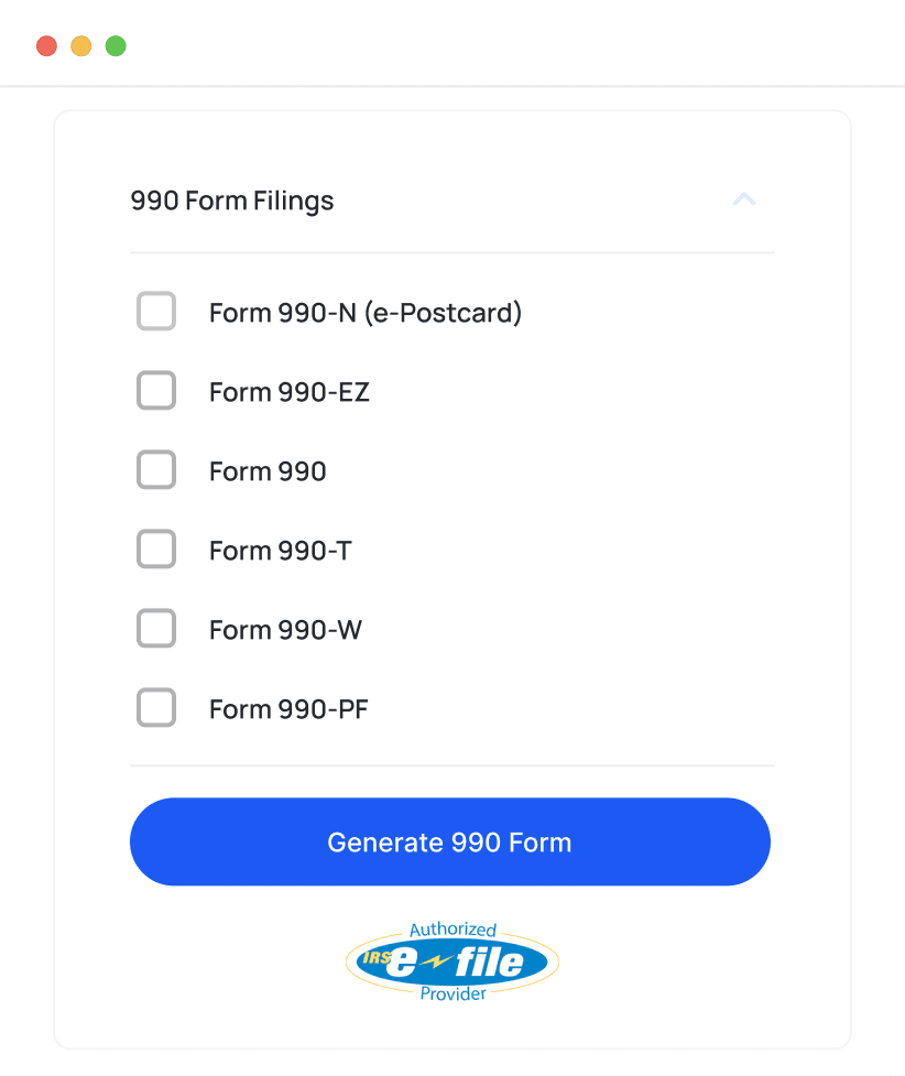 990 filing services